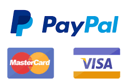 We accept PayPal, Mastercard and Visa